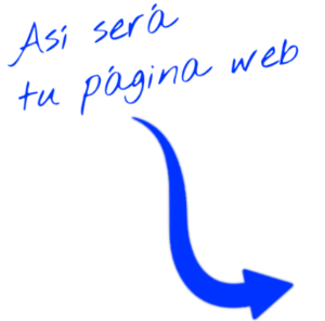 Imagen con texto de así será tu página web